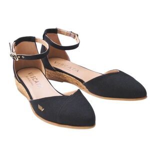 Viscata Montroig Black Canvas Espadrille Flats Barcelona Women’s EU39 US 8 8.5